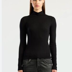 NWT COTTON CITIZEN Verona Turtleneck in Jet Black (S)